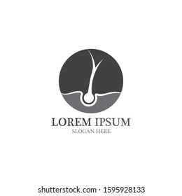 Hair wave logo vector icon template