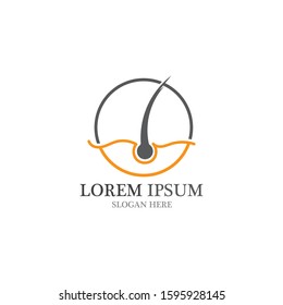 Hair wave logo vector icon template