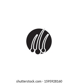 Hair wave logo vector icon template