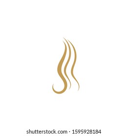 Hair wave logo vector icon template