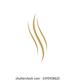 Hair wave logo vector icon template