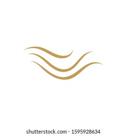 Hair wave logo vector icon template