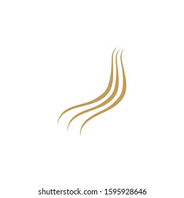 Hair wave logo vector icon template