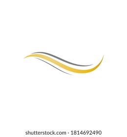 Hair wave logo vector icon template