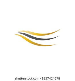 Hair wave logo vector icon template