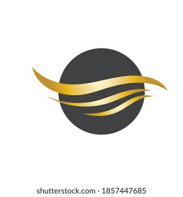 Plantilla de icono del vector del logotipo de la onda del pelo