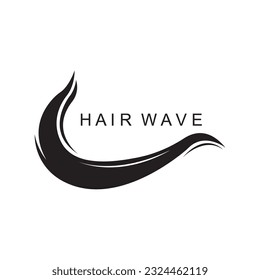 Hair wave logo vector icon illustration design