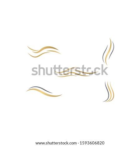 Hair wave logo vector icon template