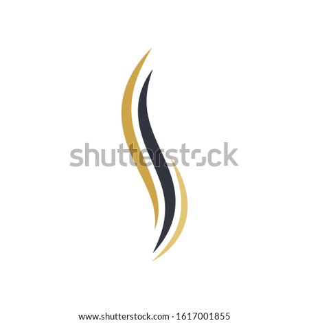 Hair wave logo vector icon template