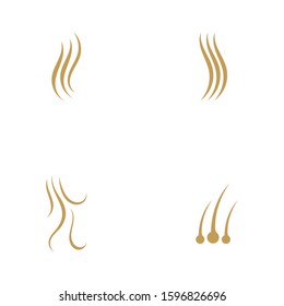 hair wave logo  vector illustration design