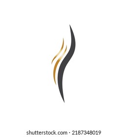 diseño de ilustración vectorial del logotipo de la onda del pelo