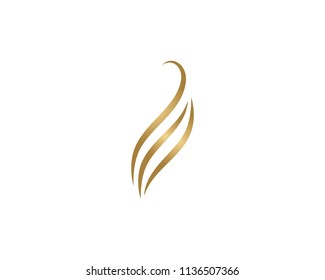 Hair wave logo vector ion template