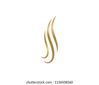Hair wave logo vector ion template