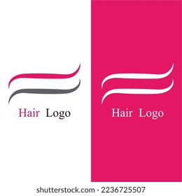 plantilla vectorial del logotipo de la onda del pelo