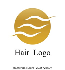 hair wave logo vector template