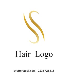 hair wave logo vector template