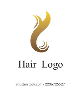 Logo-Vorlage für Haarwelle, Vektorgrafik