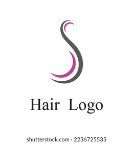 plantilla vectorial del logotipo de la onda del pelo
