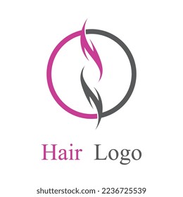 plantilla vectorial del logotipo de la onda del pelo