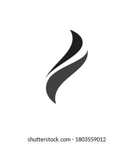 Hair wave vector icon template illustration design