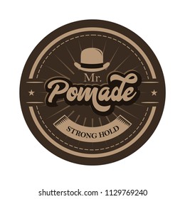 Hair wax pomade vintage logo vector illustration