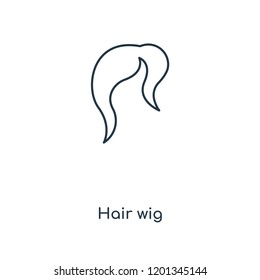 Hair wig concept line icon. Linear Hair wig concept outline symbol design. This simple element illustration can be used for web and mobile UI/UX.