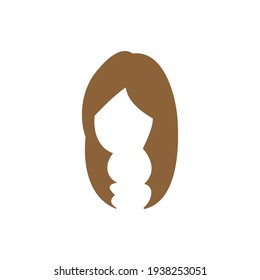 Hair wig  icon design template vector isolated