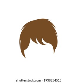 Hair wig icon design template vector isolated