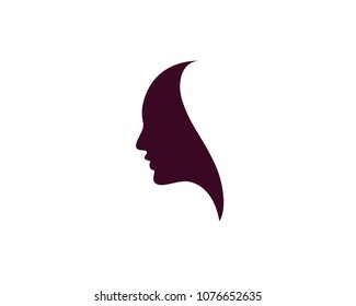 hair woman and face logo and symbols 