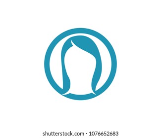 hair woman and face logo and symbols 