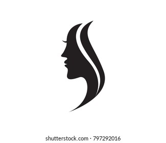 Hair Woman Face Logo Symbols Stock Vector (Royalty Free) 797292016 ...