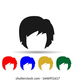 hair, woman, haircut bob multi color style icon. Simple glyph, flat vector of Haircut icons for ui and ux, website or mobile application