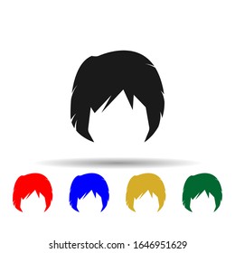 hair, woman, haircut bob multi color style icon. Simple glyph, flat vector of Haircut icons for ui and ux, website or mobile application