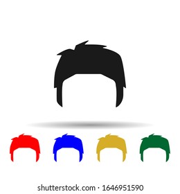 hair, woman, haircut caesar multi color style icon. Simple glyph, flat vector of Haircut icons for ui and ux, website or mobile application