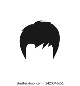 hair, woman, haircut, long fringes icon