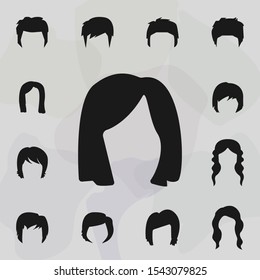 Hair, woman, haircut medium icon. Haircut icons universal set for web and mobile