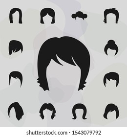 Hair, woman, haircut shag icon. Haircut icons universal set for web and mobile