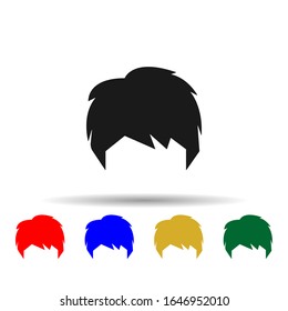 hair, woman, haircut shag multi color style icon. Simple glyph, flat vector of Haircut icons for ui and ux, website or mobile application