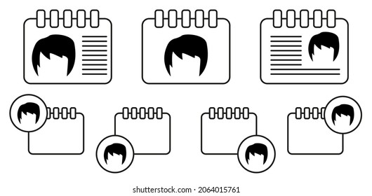 Hair, woman, haircut short vector icon in calender set illustration for ui and ux, website or mobile application