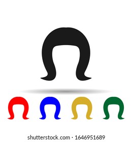hair, woman, haircut, shoujou protag starter multi color style icon. Simple glyph, flat vector of Haircut icons for ui and ux, website or mobile application