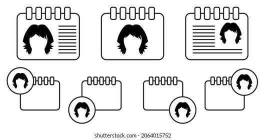 Hair, woman, haircut, shoujou protag starter vector icon in calender set illustration for ui and ux, website or mobile application