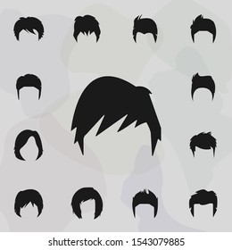 Hair, woman, haircut, side fringe icon. Haircut icons universal set for web and mobile