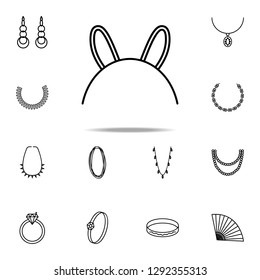 hairband icon. Woman Accessories icons universal set for web and mobile