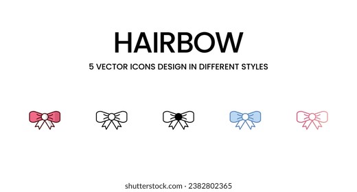 Hairbow icon. Suitable for Web Page, Mobile App, UI, UX and GUI design.