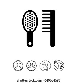 Hairbrush and comb