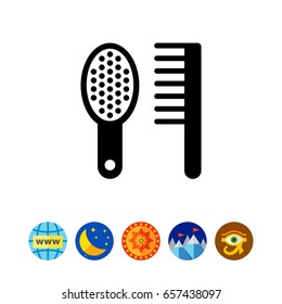 Hairbrush and comb