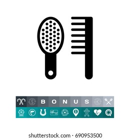 Hairbrush and comb