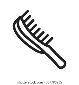 Hairbrush, comb, brush icon vector image. Can also be used for makeup and accessories. Suitable for web apps, mobile apps and print media.