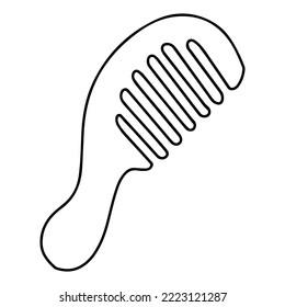 Hairbrush. Comb. Hair care. Vector graphics on a white background.
