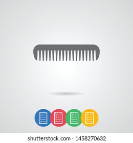 A hairbrush and a comb vector icon. A sign of a comb and a hairbrush